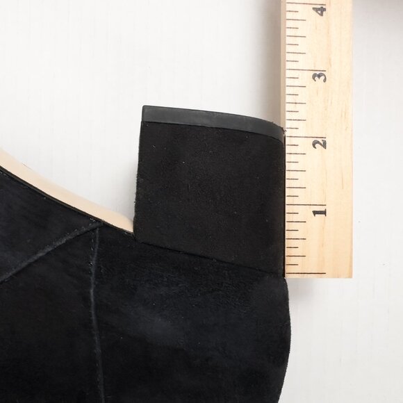 Sam Edelman Elina Over The Knee Boots Womens 8M Black Suede 2" Heel Round Toe - Picture 15 of 16